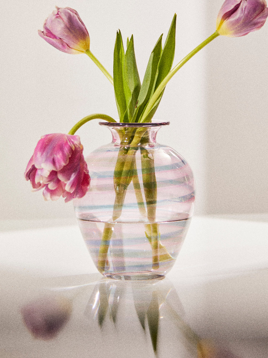 Antique and Vintage - 1950s Murano Glass Vase (7.5in/19cm) - Pink - ABASK