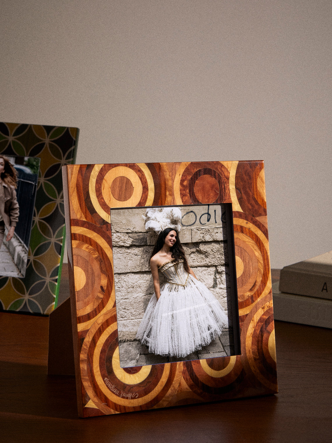 Mastellone Giuseppe - Wood Inlay Photo Frame (5x7") - Brown - ABASK