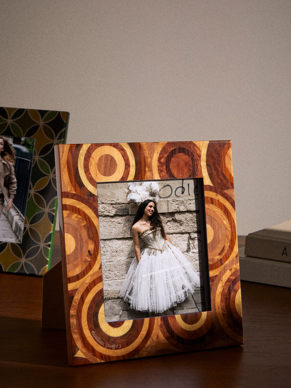 Mastellone Giuseppe - Wood Inlay Photo Frame (5x7") - Brown - ABASK