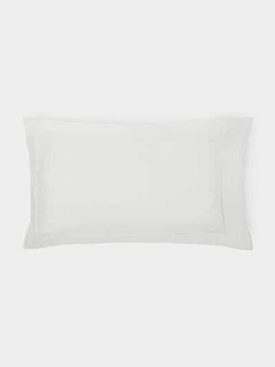 Volga Linen - Diamond-Stitch Linen Super King Pillowcases (Set of 2) -  - ABASK - 