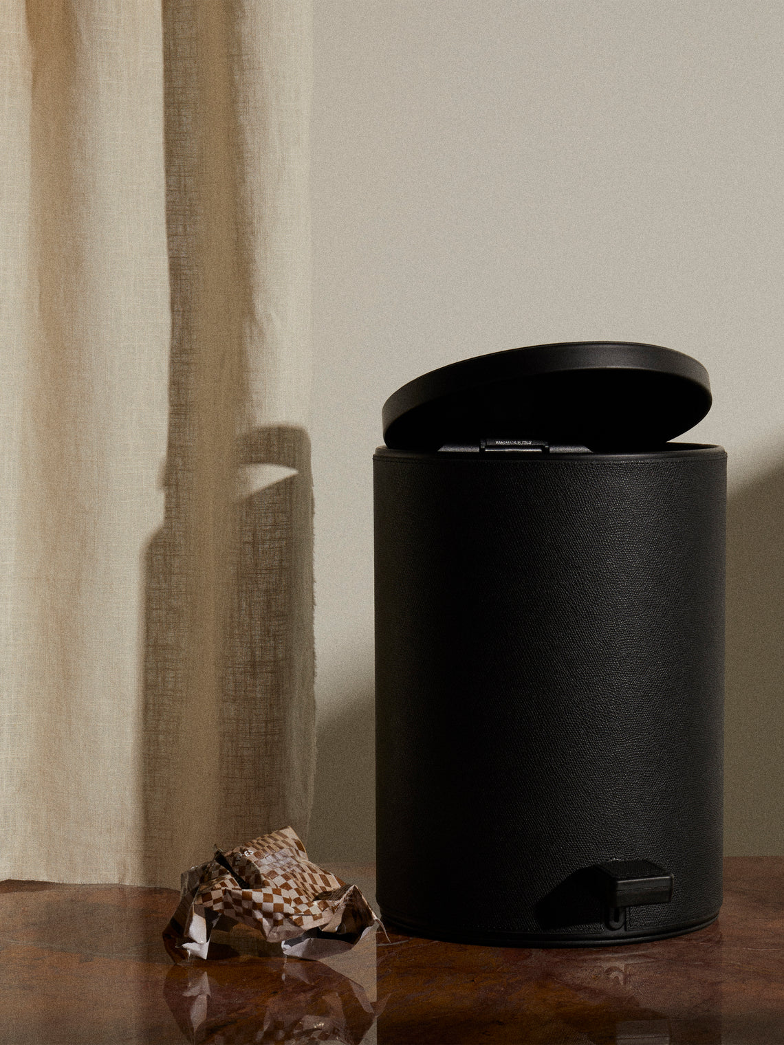 Giobagnara - Jazz Leather Pedal Bin - Black - ABASK