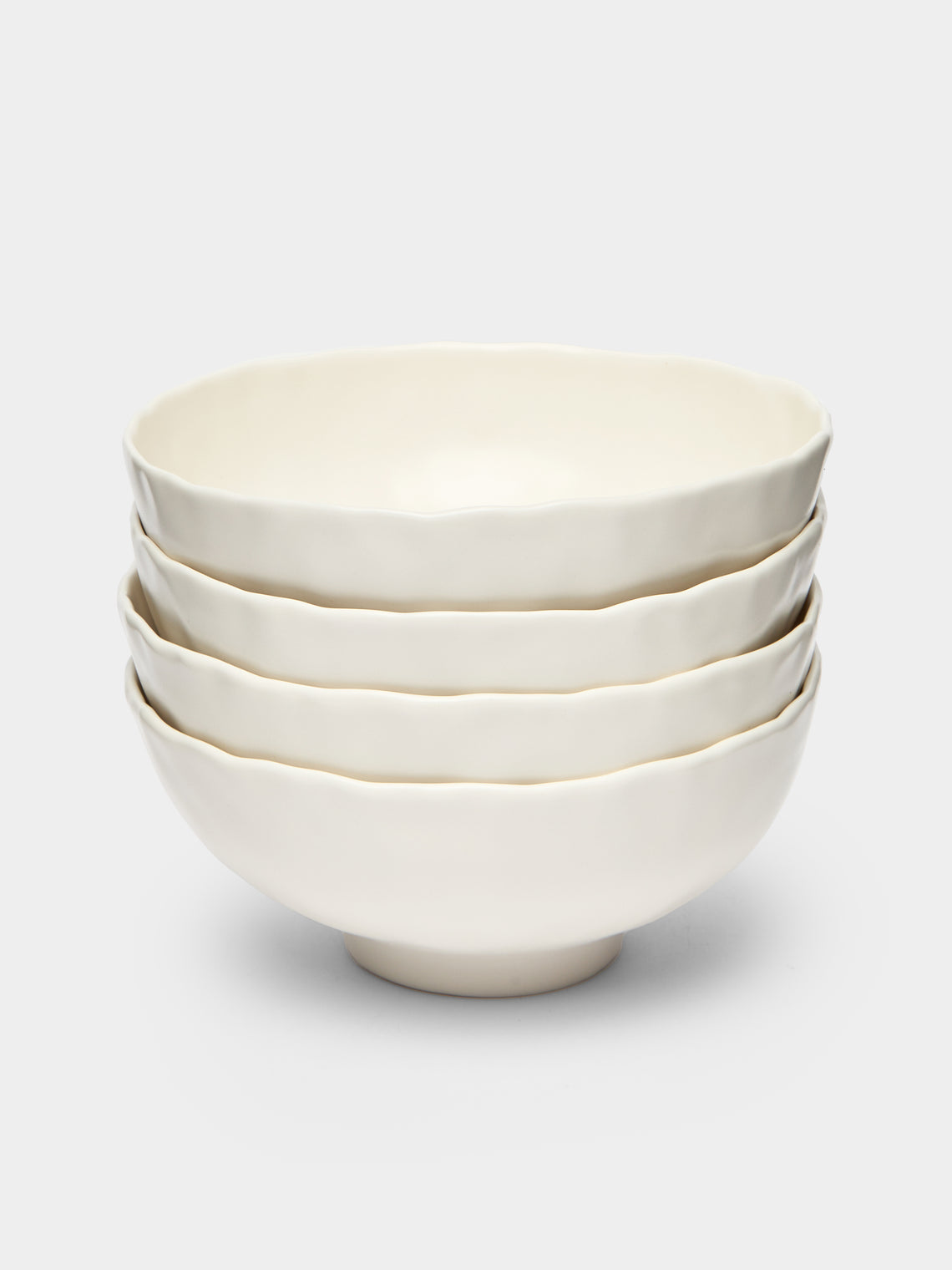 Park Nahye - Snug Hand-Glazed Porcelain Soup Bowls (Set of 4) -  - ABASK