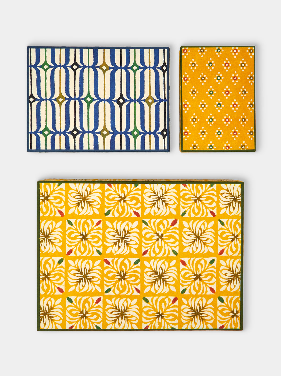 Keijusha - Washi Treasure Boxes (Set of 3) - Yellow - ABASK