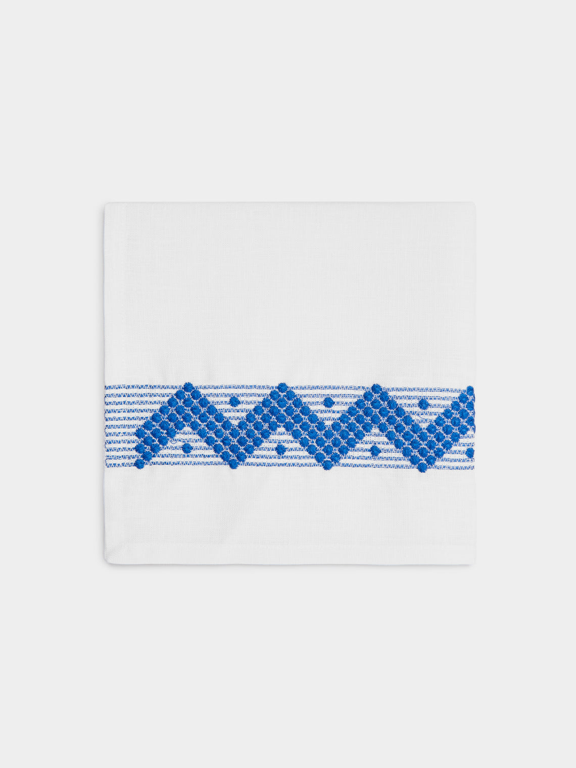 The Table Love - Zigzag Hand-Embroidered Linen Napkins (Set of 4) -  - ABASK - 