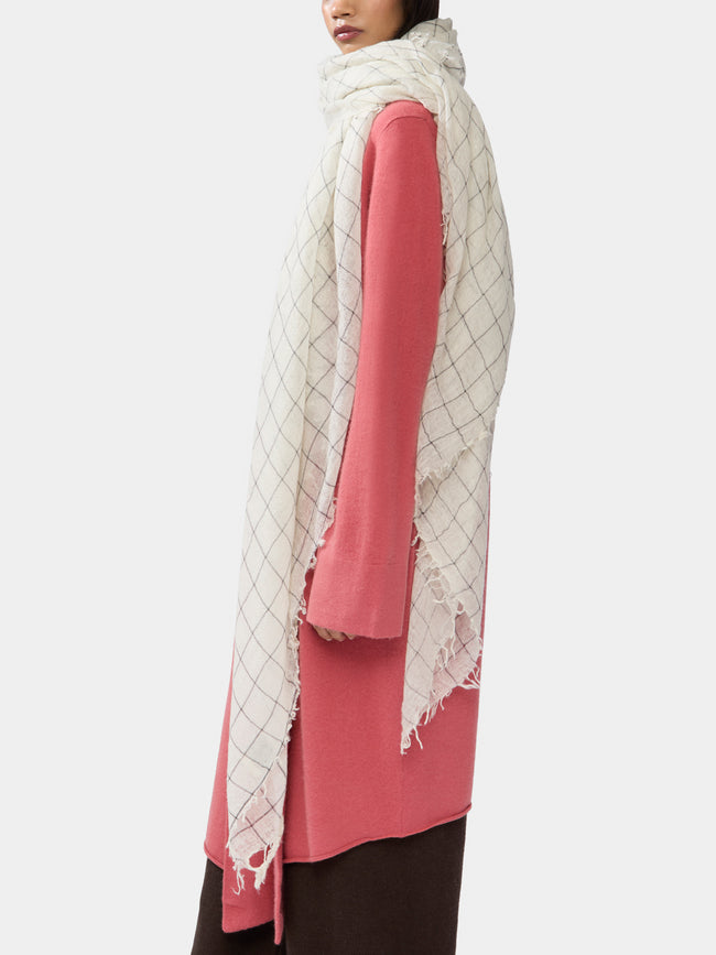 Frenckenberger - Woven Cashmere Medium Scarf - Gray - ABASK