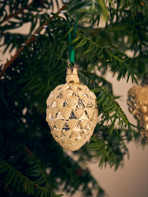 Antique and Vintage - Early-20th-Century Forest Glass Baubles (Set of 12) - Silver - ABASK