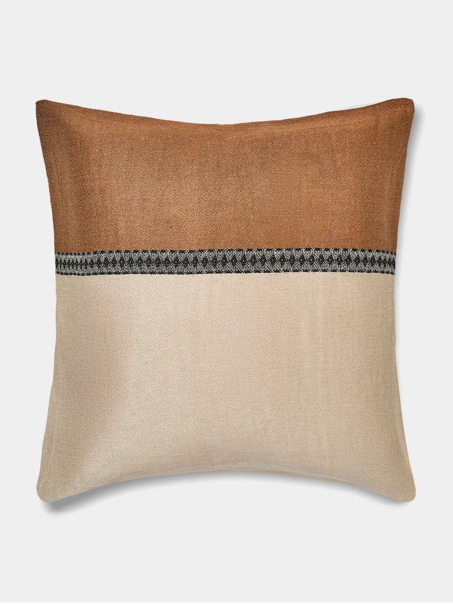 Libeco - Vourkari Belgian Linen Cushion (25in/63cm) - Beige - ABASK - 