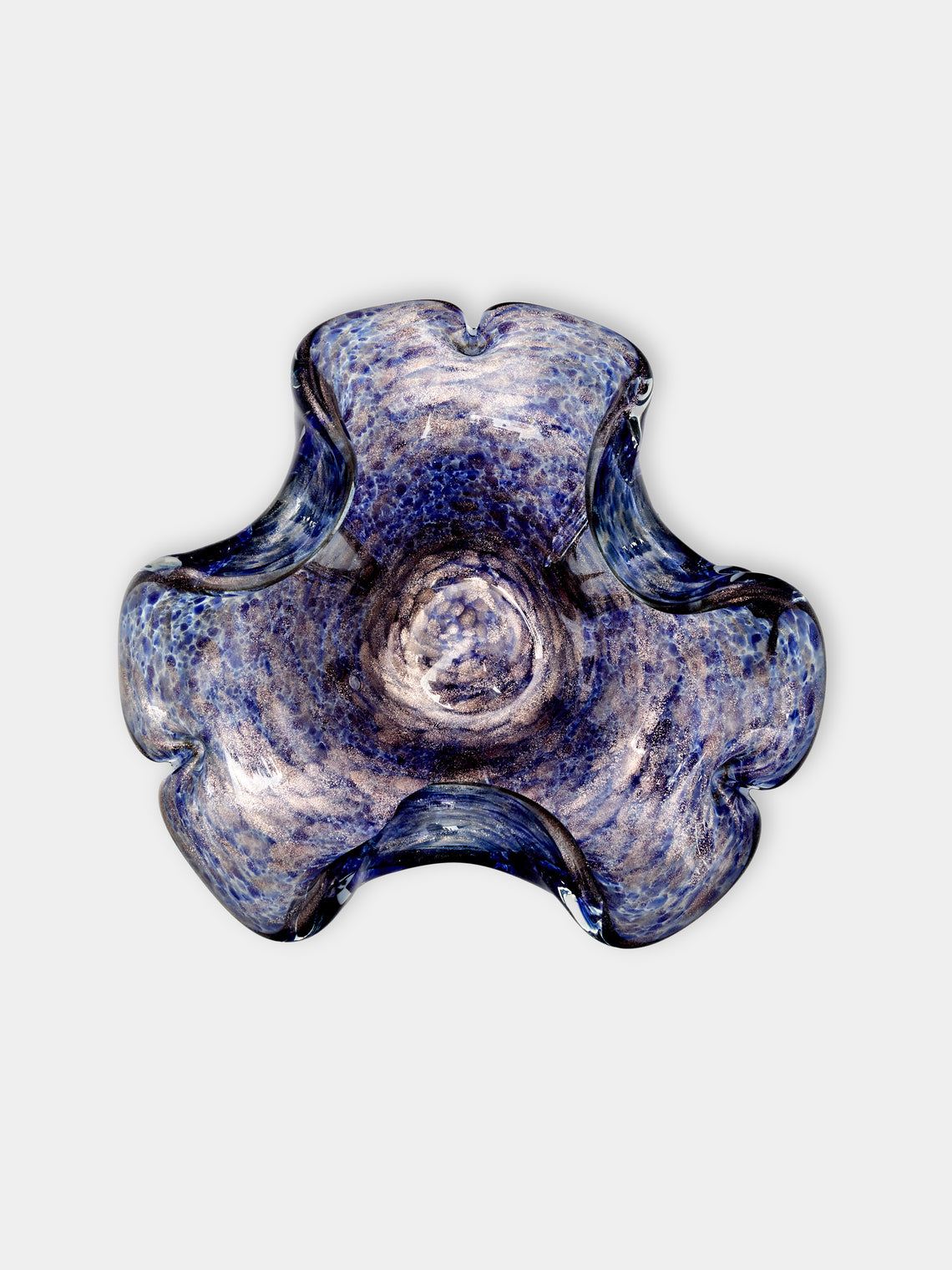 Antique and Vintage - Mid-Century Glass Bowl - Blue - ABASK