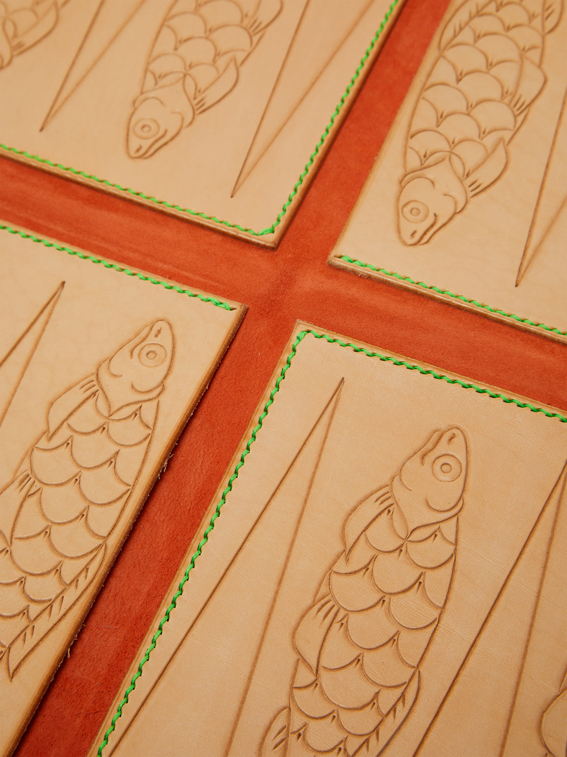 Nick Plant - Fish Leather Travel Backgammon Set -  - ABASK