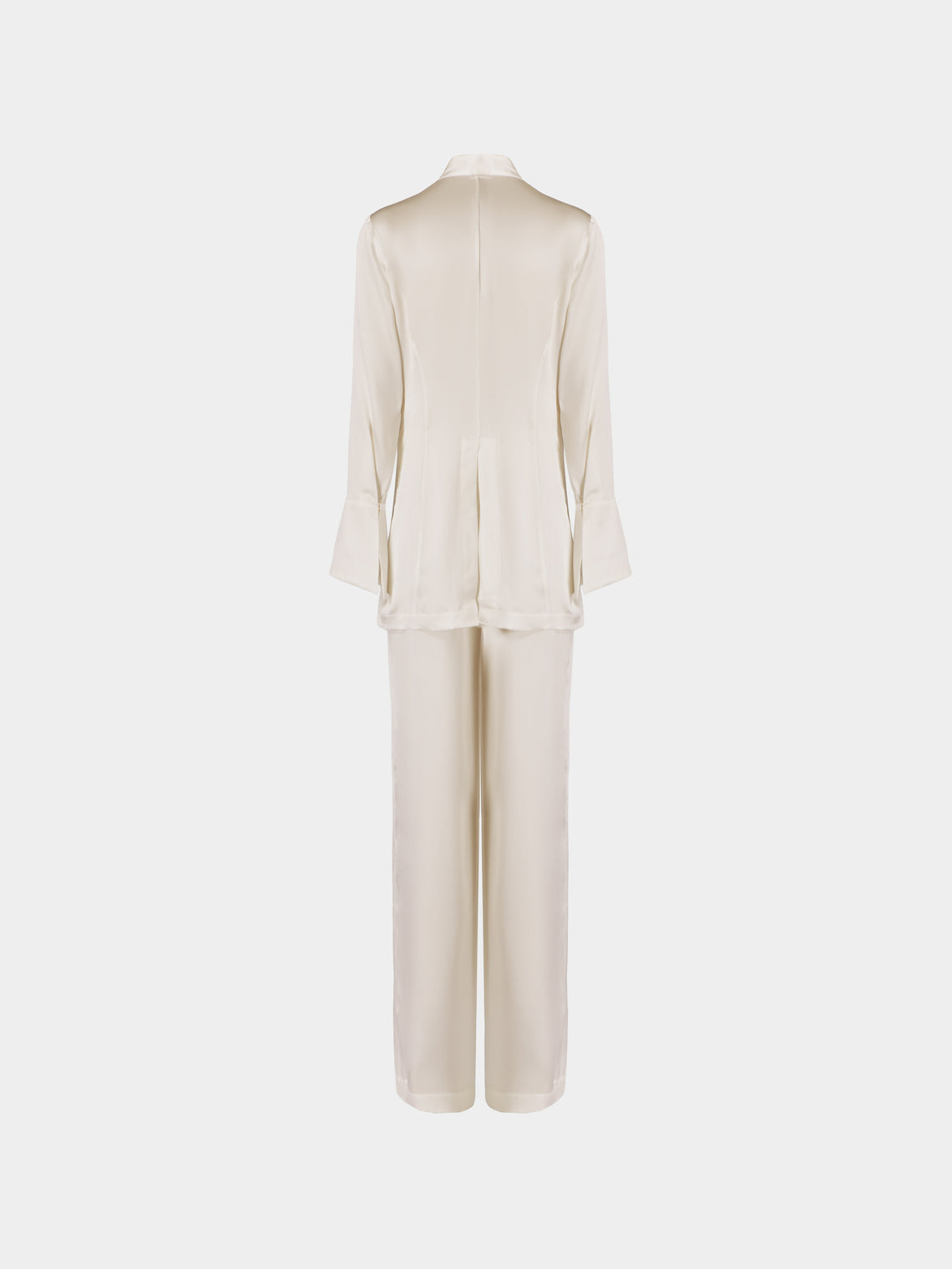 Loretta Caponi - Azalea Silk Pajama Set | Size: XS - White - ABASK