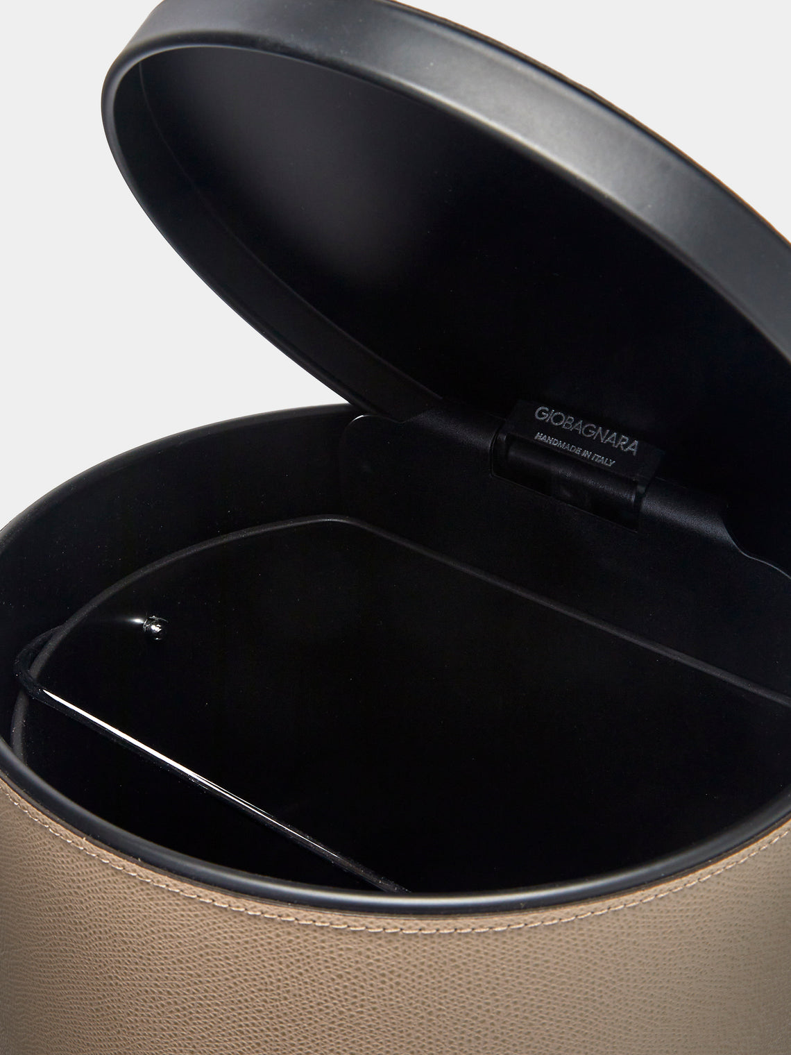 Giobagnara - Jazz Leather Pedal Bin - Beige - ABASK