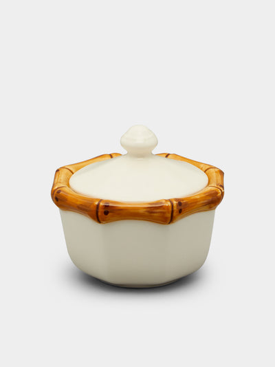 Este Ceramiche - Bamboo Hand-Painted Ceramic Sugar Bowl -  - ABASK - 