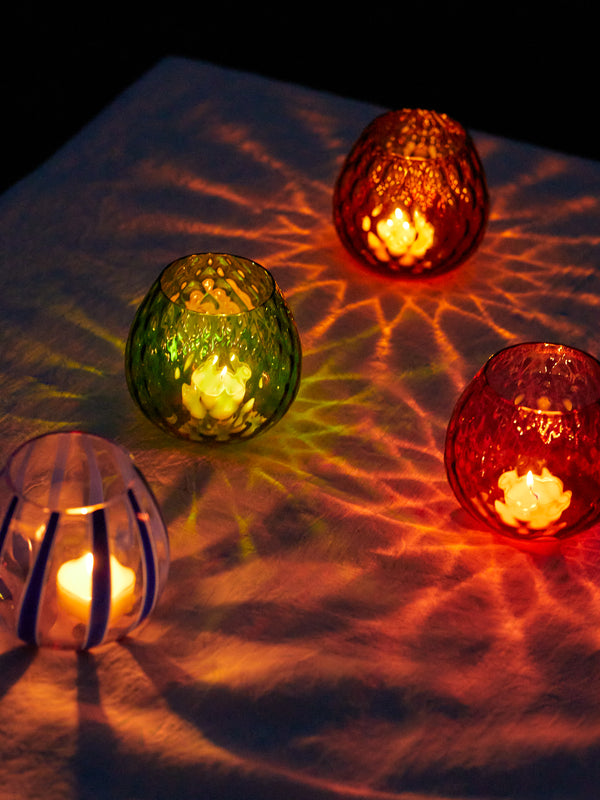 NasonMoretti - Macramé Hand-Blown Murano Glass Tealight Holder -  - ABASK