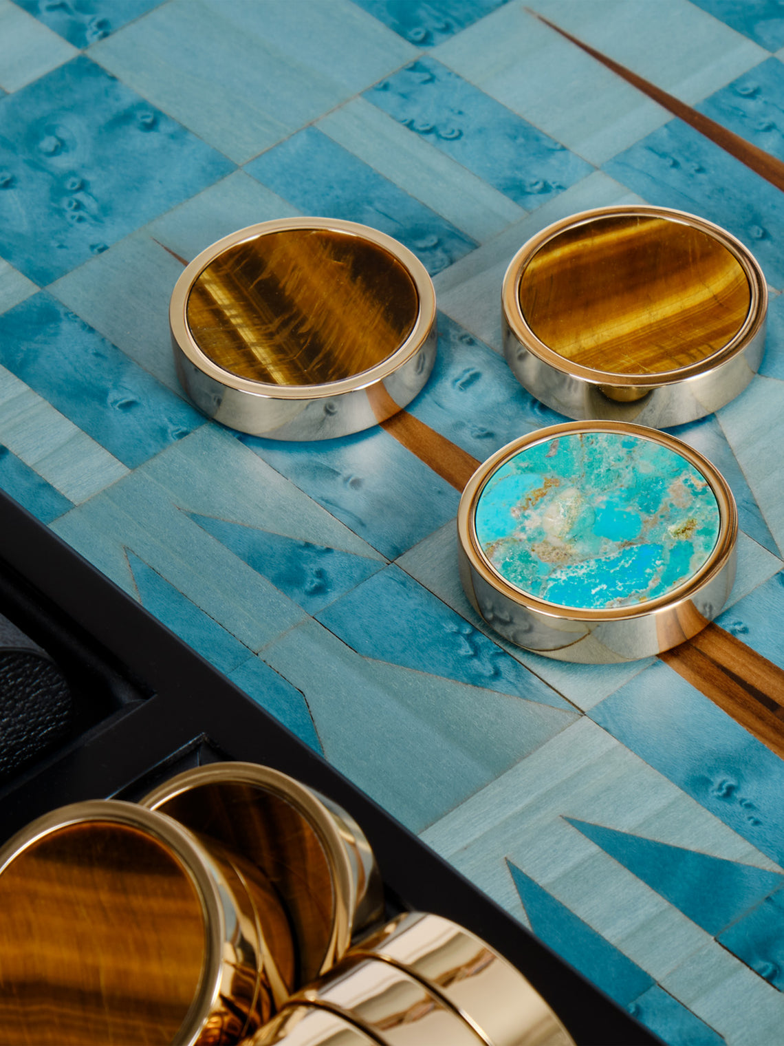 Alexandra Llewellyn - Geometrix Marquetry Tournament Backgammon Set -  - ABASK