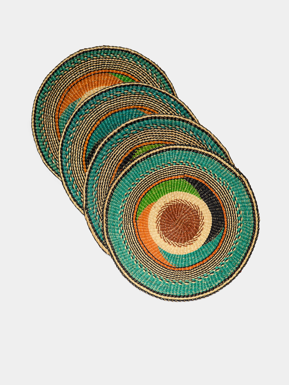 Baba Tree - Handwoven Elephant Glass Placemats (Set of 4) - Multiple - ABASK
