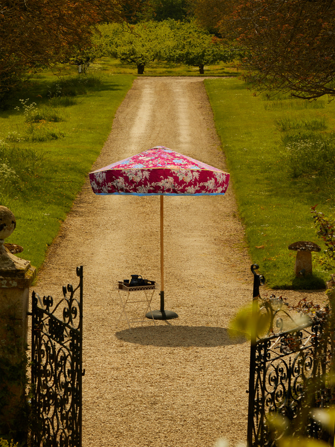 Sunbeam Jackie - Burning Love Vintage-Cotton Parasol - Red - ABASK