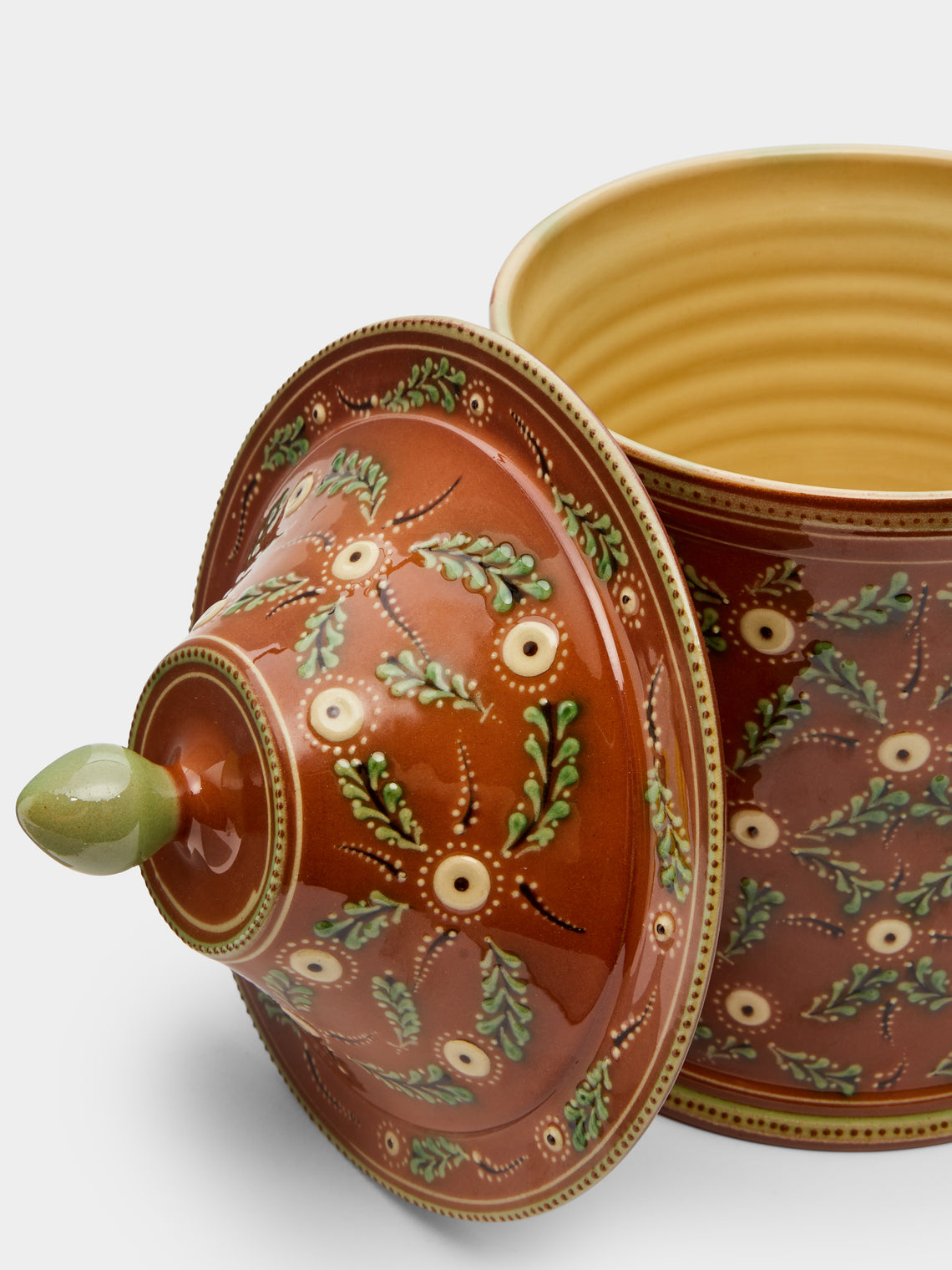 Poterie d’Évires - Flowers Hand-Painted Ceramic Large Jar -  - ABASK