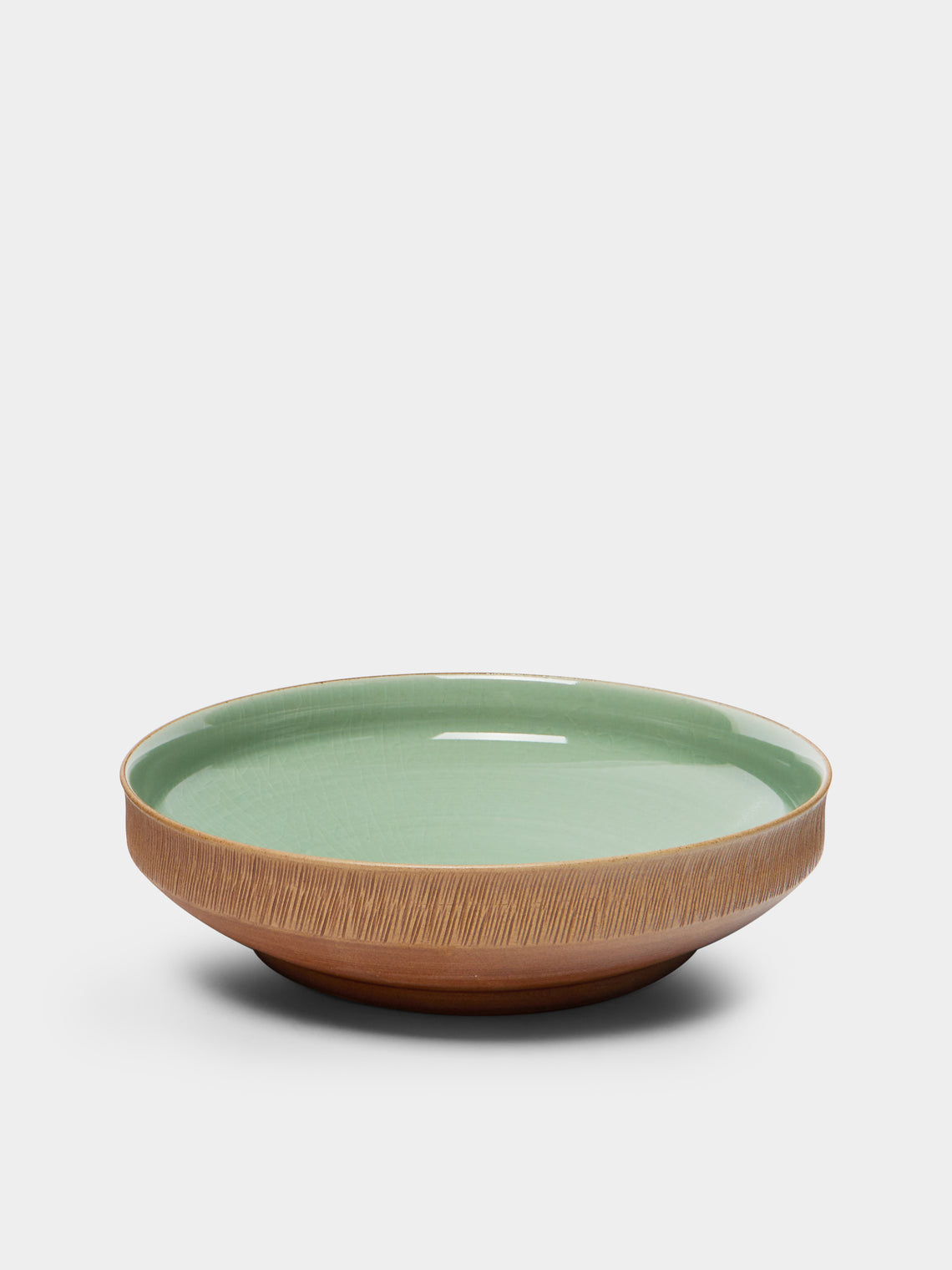 Kim Pan-ki - Comb Pattern Celadon Serving Bowl -  - ABASK - 