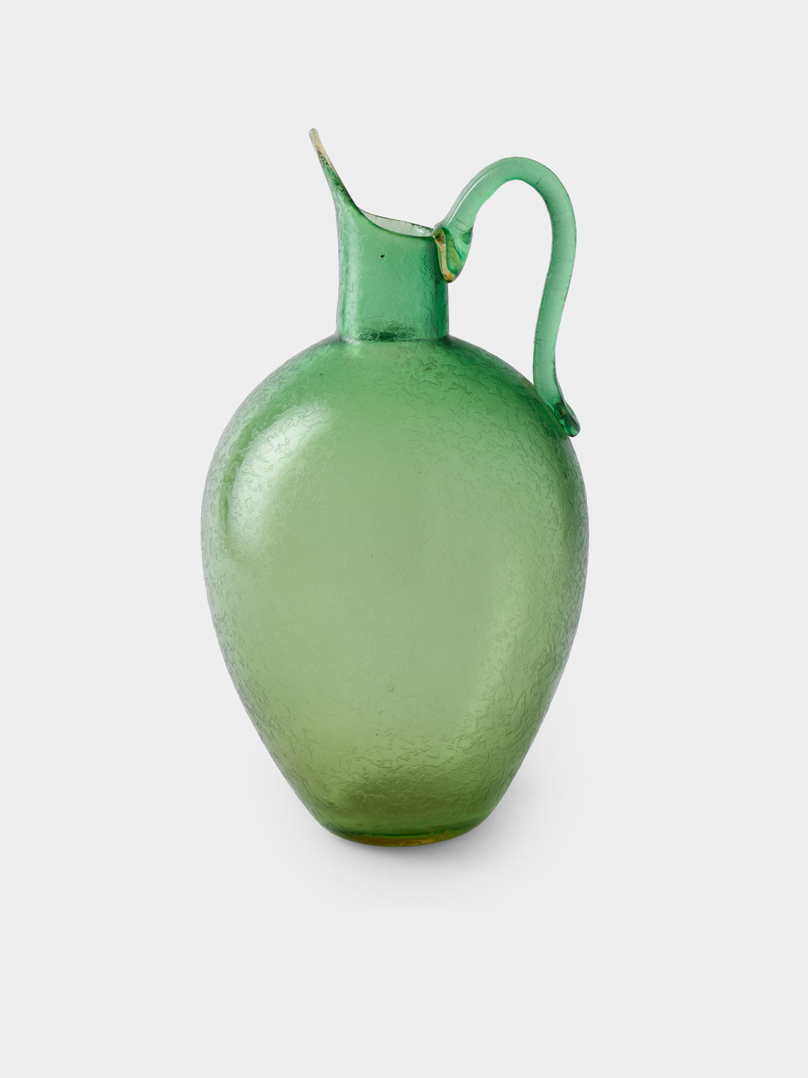 Antique and Vintage - 1950s Seguso Acid-Wash Glass Pitcher - Green - ABASK - 