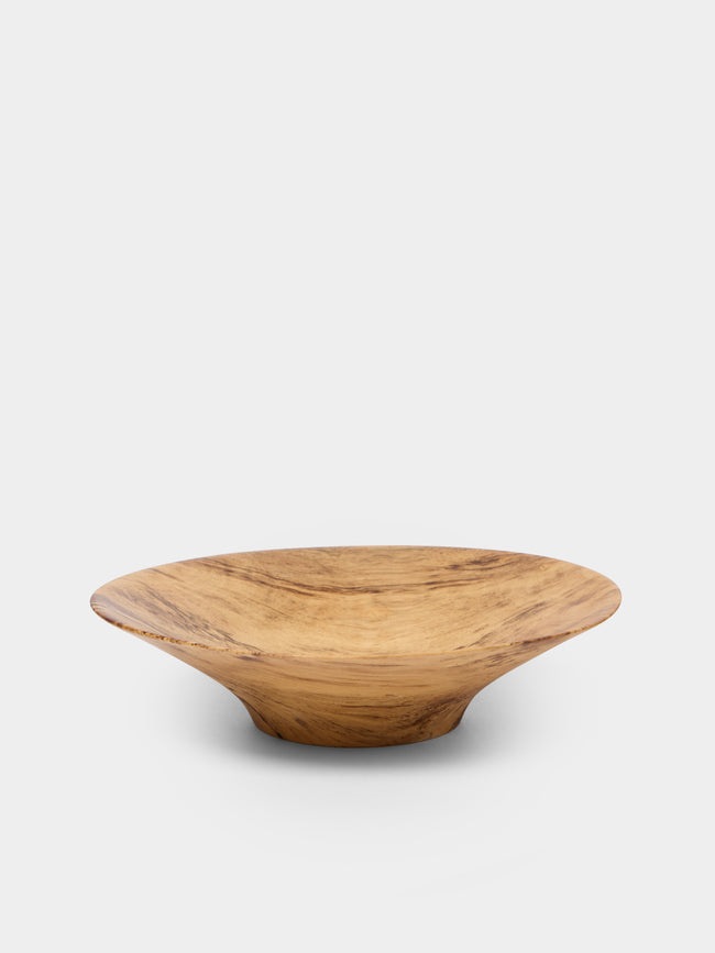 Thursday Furniture - Hand-Turned Black Persimmon Footed Bowl - Natural - ABASK - 
