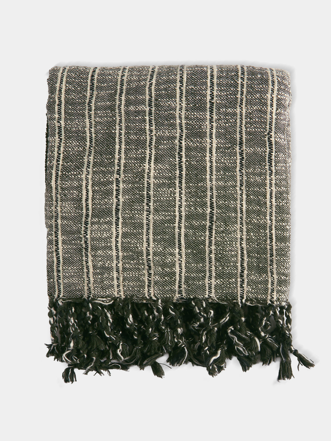 Mizar & Alcor - Basil Handwoven Linen and Cotton Towels (Set of 2) - Green - ABASK - 
