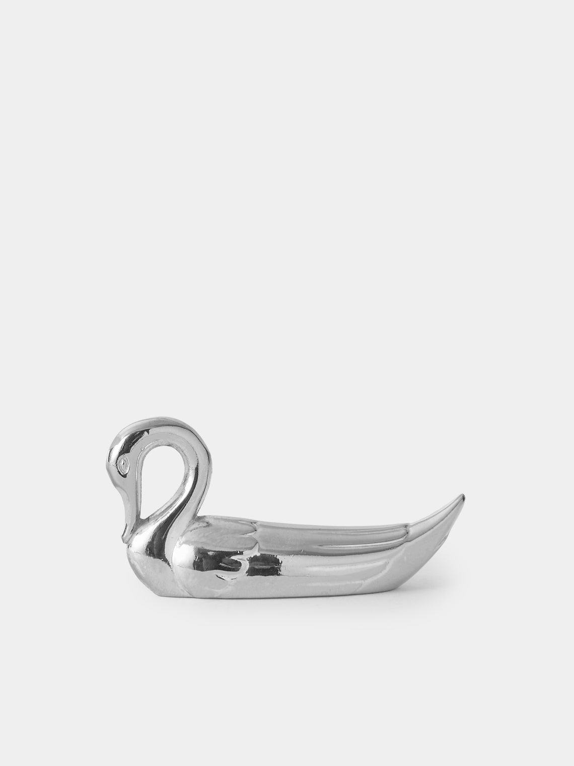 Antique and Vintage - Mid Century Silver Plated Swan Knife Rests (Set of 8) - Silver - ABASK - 