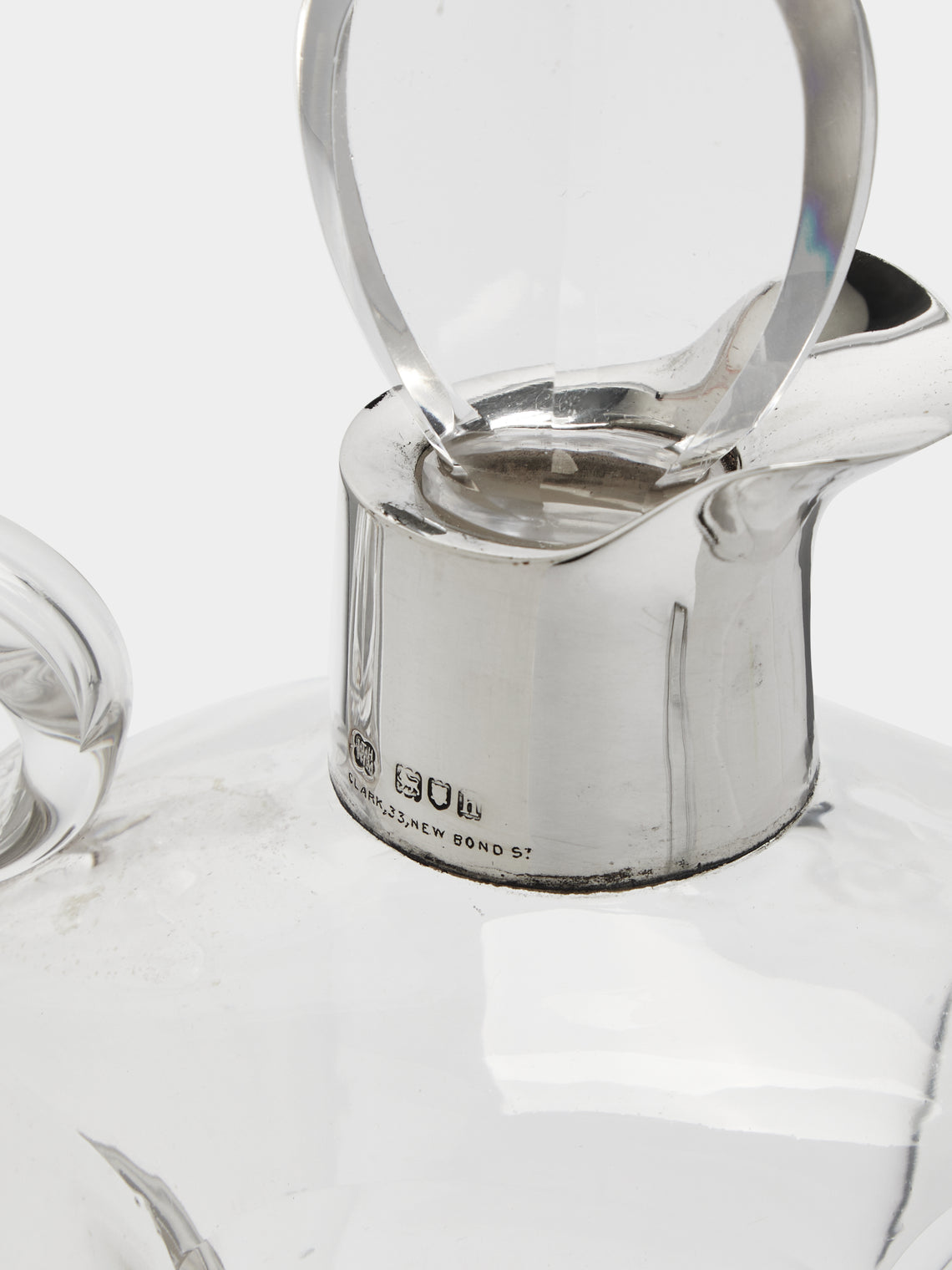 Antique and Vintage - 1903 Crystal and Silver Decanters (Set of 2) -  - ABASK