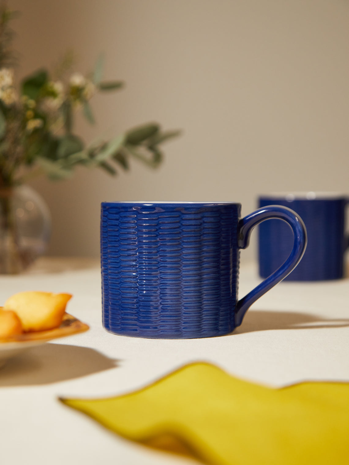 Este Ceramiche - Wicker Hand-Painted Ceramic Mugs (Set of 4) -  - ABASK