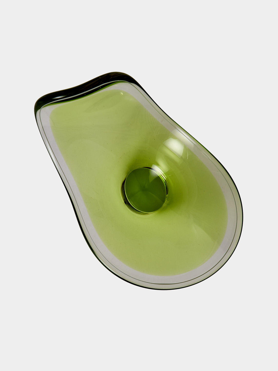 Antique and Vintage - 1960s Paul Kedelv Crystal Bowl - Green - ABASK