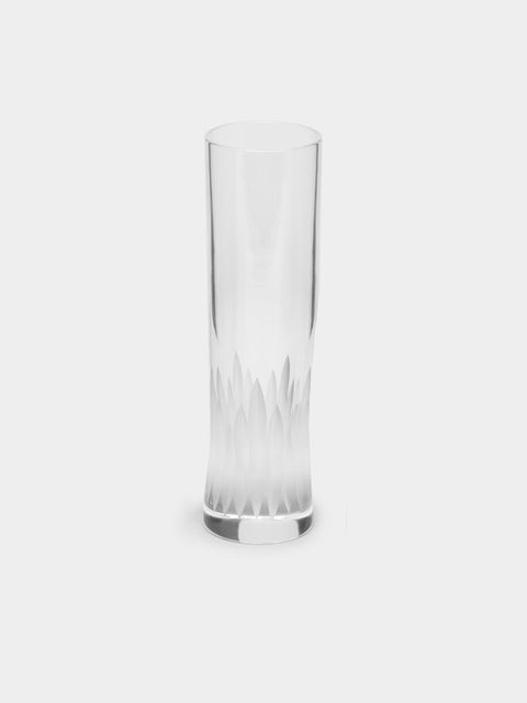 J. Hill's Standard - Martino Gamper Furrow Cut Crystal Champagne Glasses (Set of 2) - Clear - ABASK - 