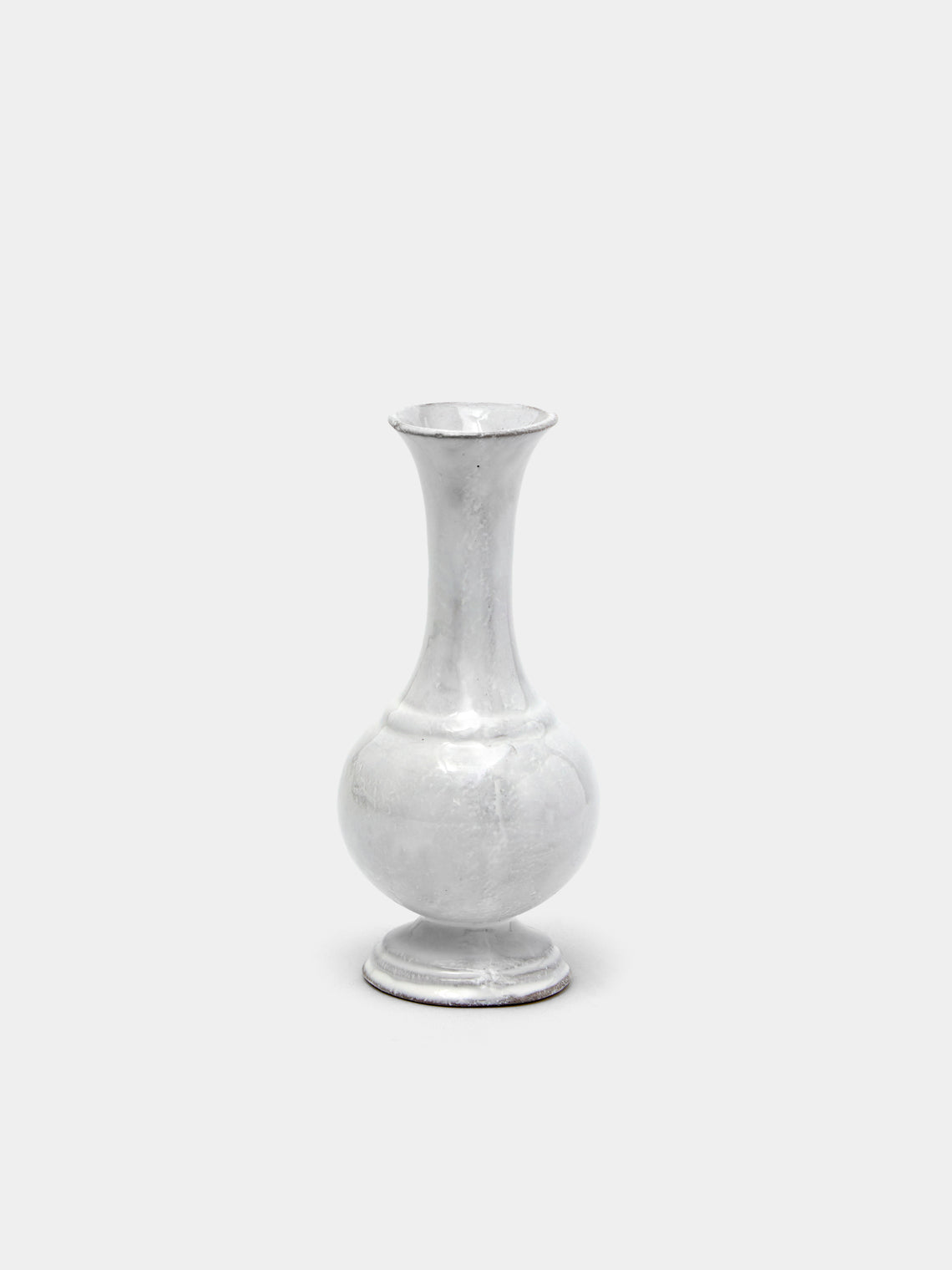 Astier de Villatte - Soliflore Hand-Glazed Ceramic Round Vase - White - ABASK - 