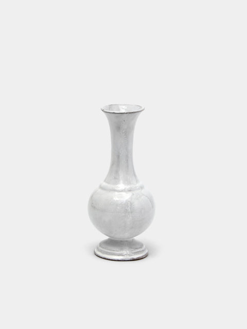 Astier de Villatte - Soliflore Hand-Glazed Ceramic Round Vase - White - ABASK - 