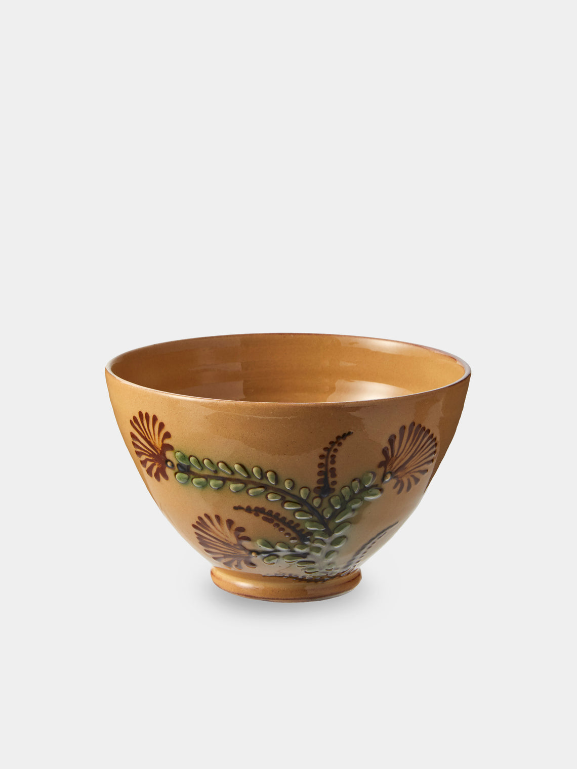 Poterie d’Évires - Flowers Hand-Painted Ceramic Small Bowls (Set of 4) - Cream - ABASK