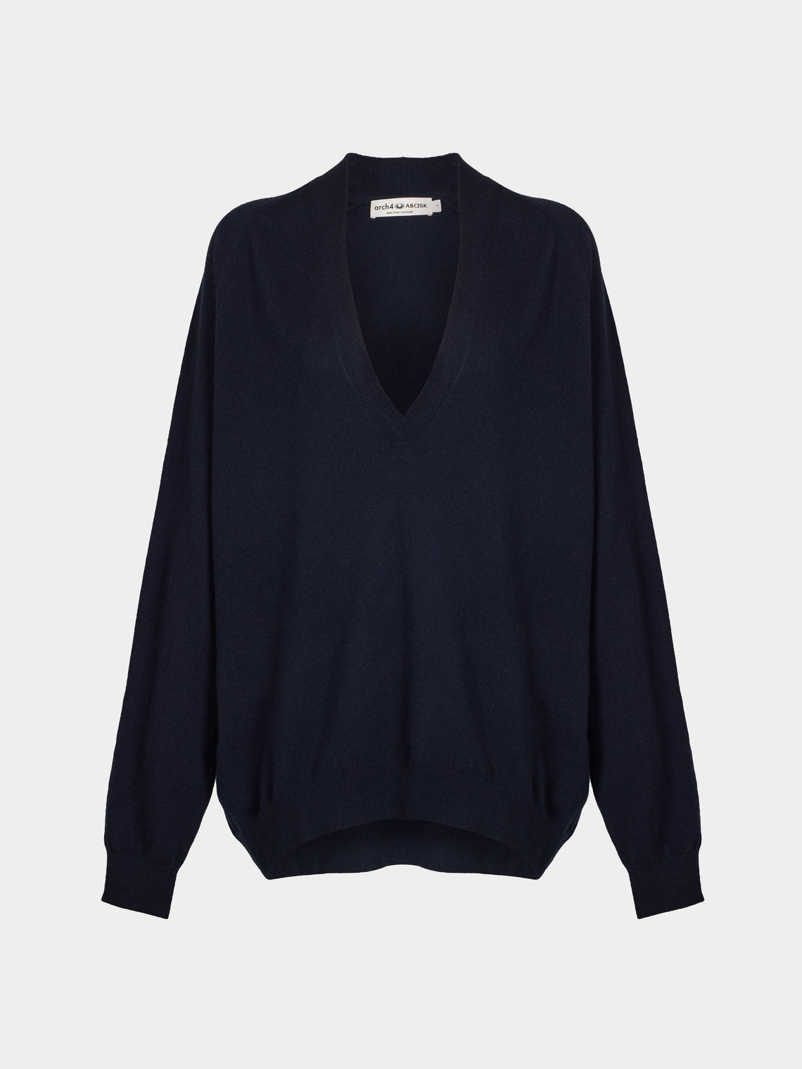 Arch4 - Oona Baby Goat Cashmere V-Neck Sweater | Size: S - Navy - ABASK - 