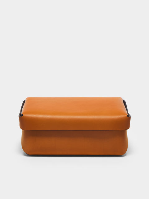Oscar Maschera - Leather Small Rectangular Box with Lid -  - ABASK - 