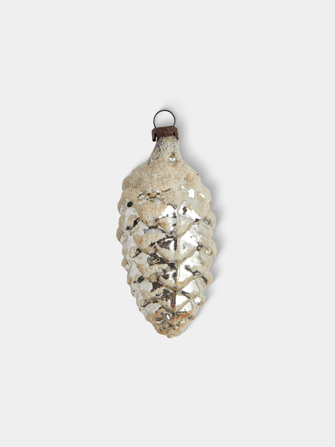 Antique and Vintage - Early-20th-Century Pinecones Glass Baubles (Set of 14) - Silver - ABASK