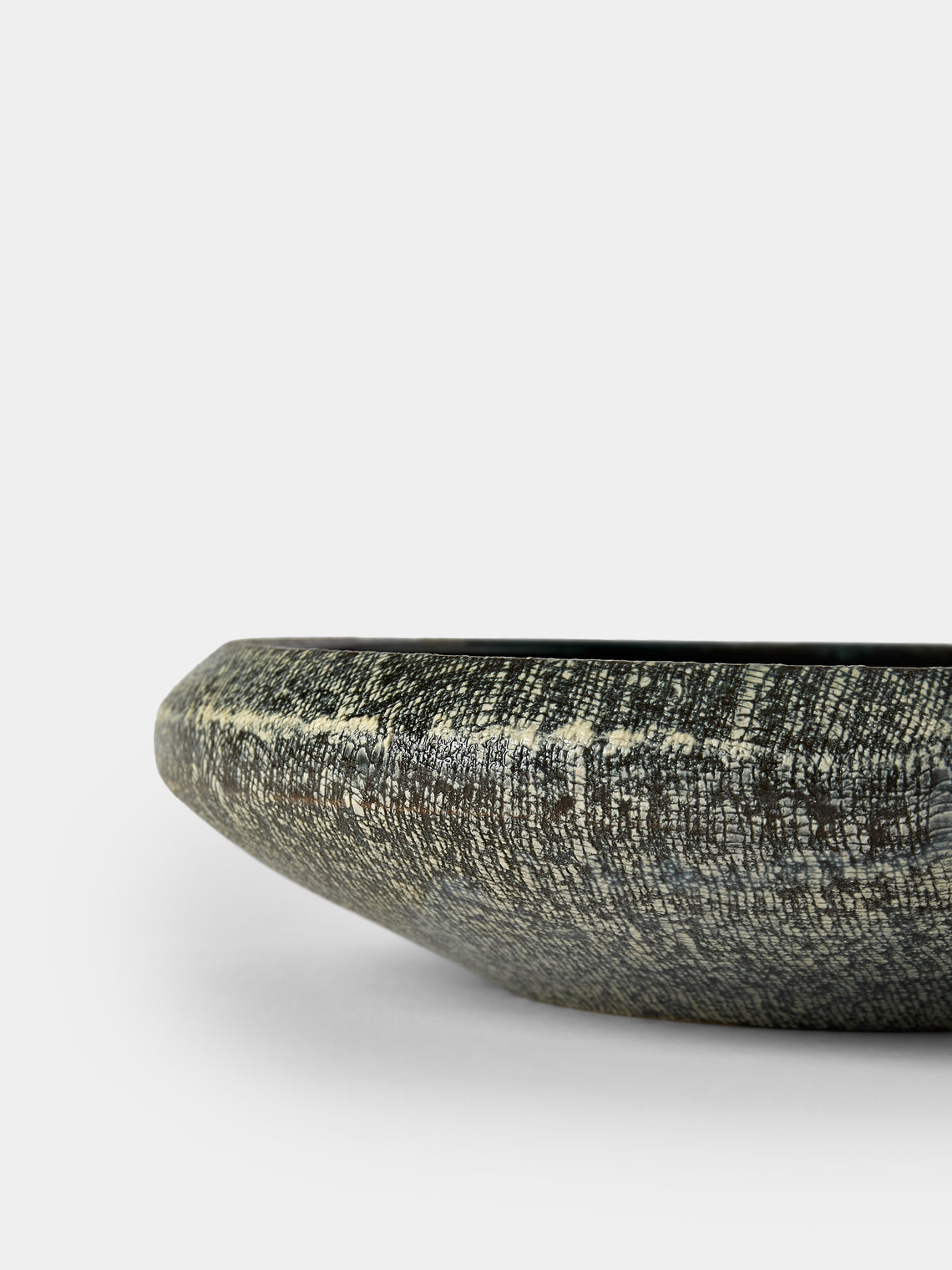 Masumi Ando - Textured Ceramic Plate (9in/23cm) - Green - ABASK