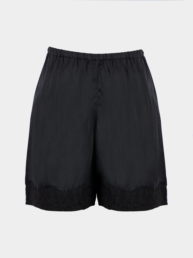 Ryan Roche - Silk Mini Shorts | Size: S - Black - ABASK - 