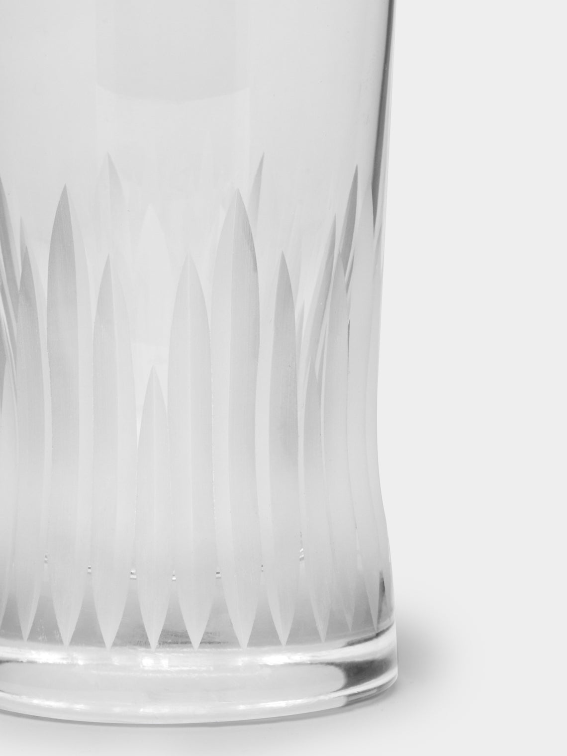 J. Hill's Standard - Martino Gamper Furrow Cut Crystal Wine Glass (Set of 2) - Clear - ABASK