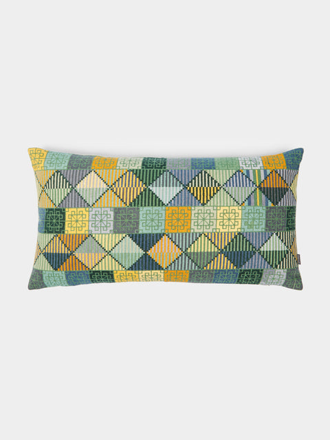 Kissweh - Ola Hand-Embroidered Cotton Cushion -  - ABASK - 