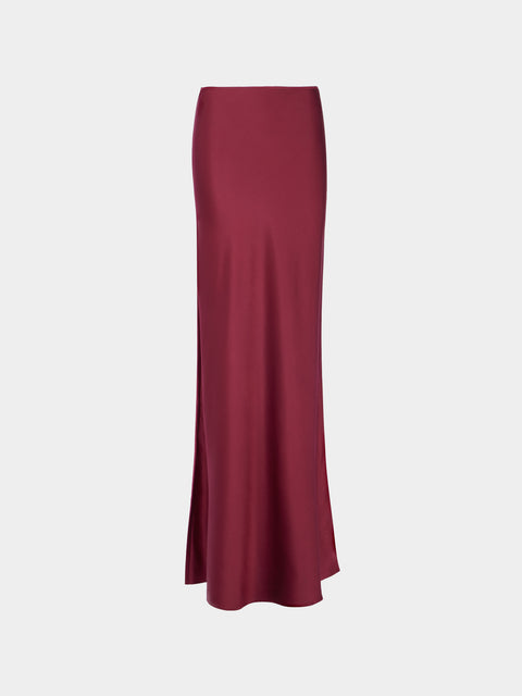 Ryan Roche - Silk Bias Long Skirt | Size: S - Red - ABASK - 