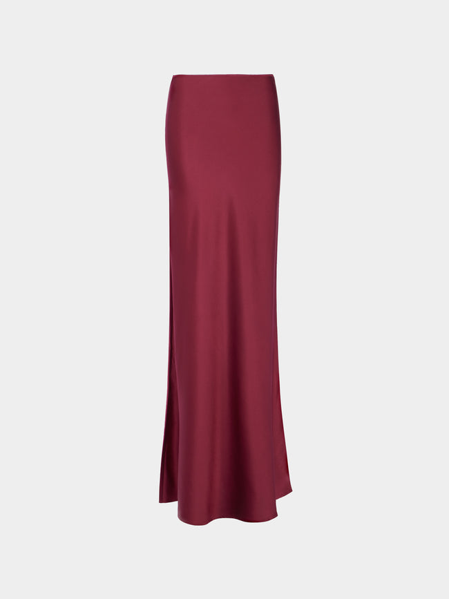 Ryan Roche - Silk Bias Long Skirt | Size: S - Red - ABASK - 