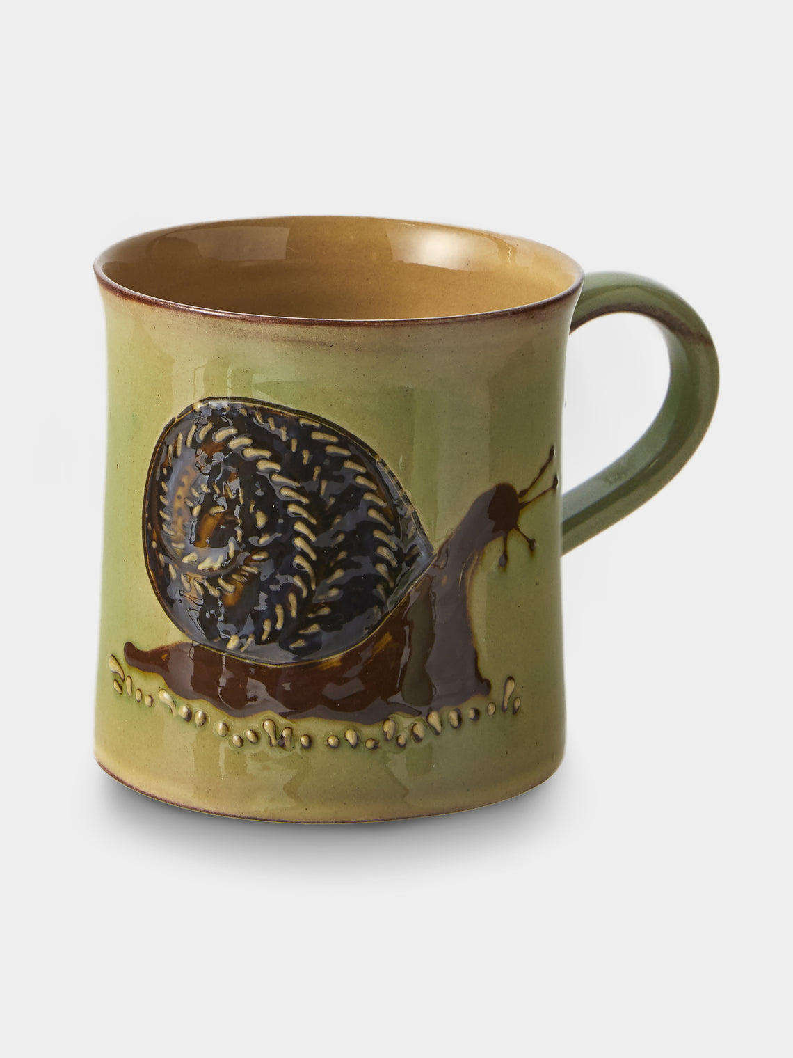 Poterie d’Évires - Animals Hand-Painted Ceramic Mugs (Set of 4) - Green - ABASK