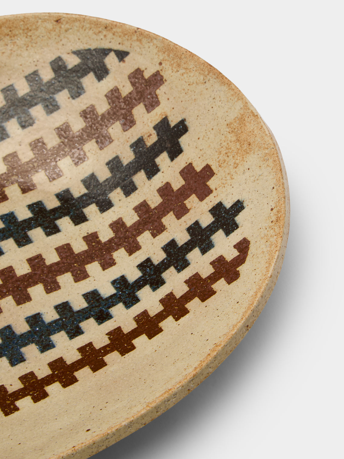 Makidani-gama - Nerikomi Ceramic Oval Plates – 11in/27.5cm (Set of 5) - Multiple - ABASK