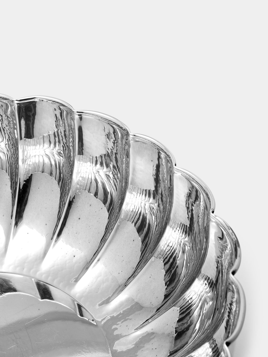 Antique and Vintage - 1950s Italian Solid Silver Scallop Bowl - Silver - ABASK