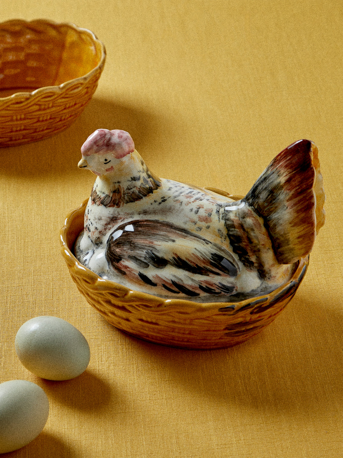 Antique and Vintage - 1940s Ceramic Chicken Dish - Multiple - ABASK
