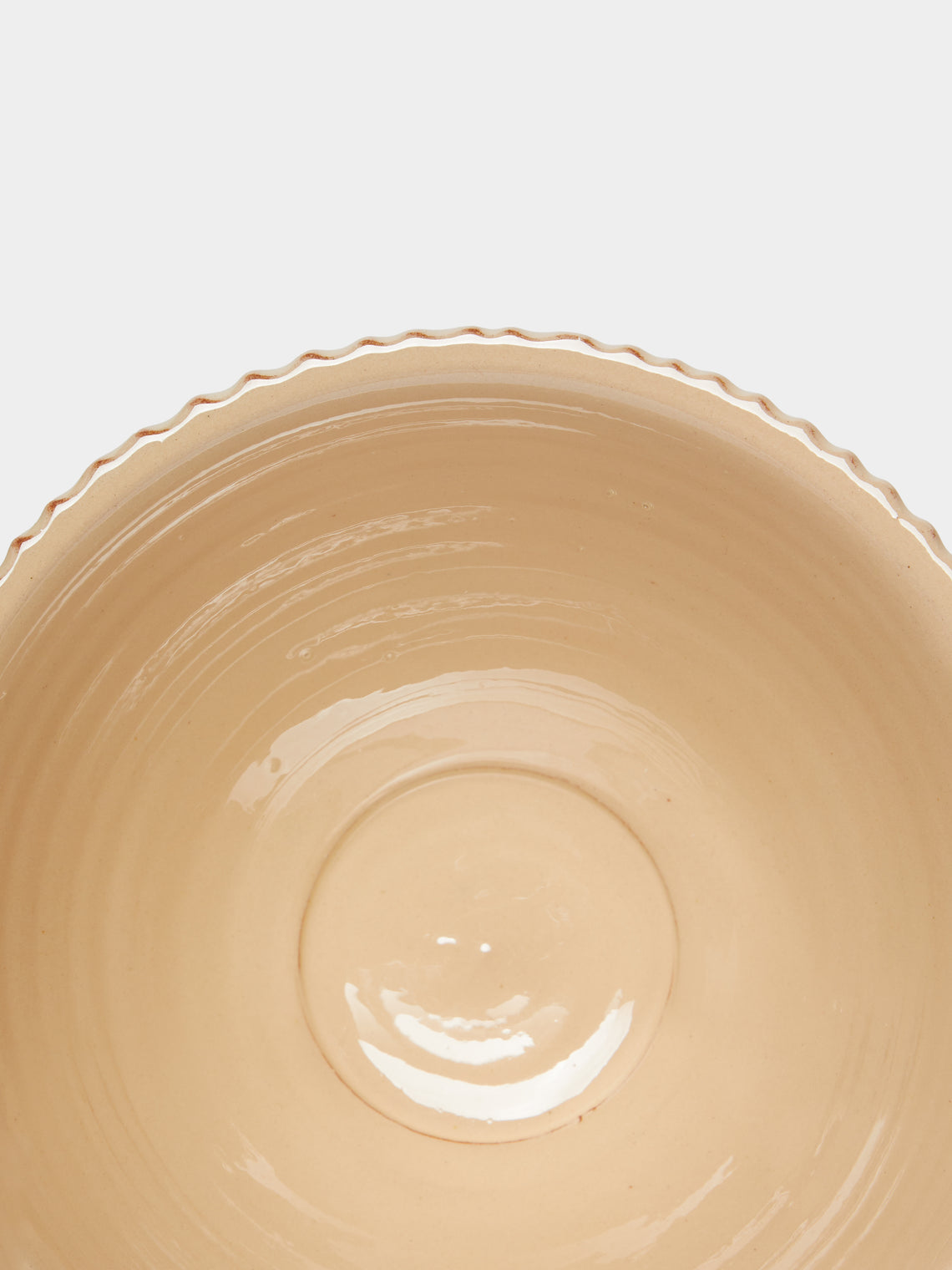 Poterie d’Évires - Flowers Hand-Painted Ceramic Fluted Bowl -  - ABASK