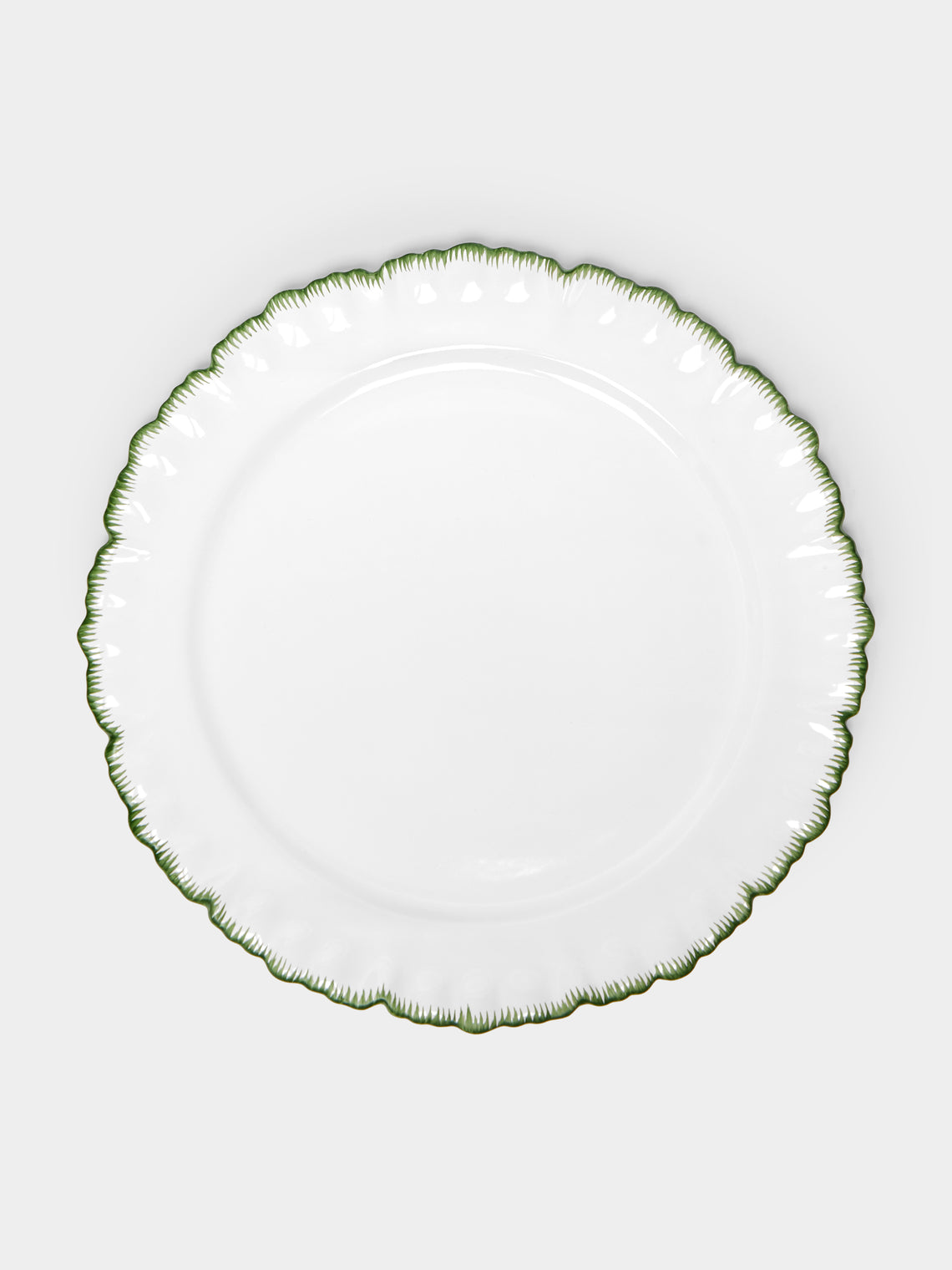 Atelier Soleil - Combed Edge Hand-Painted Ceramic Charger Plates (Set of 4) -  - ABASK - 