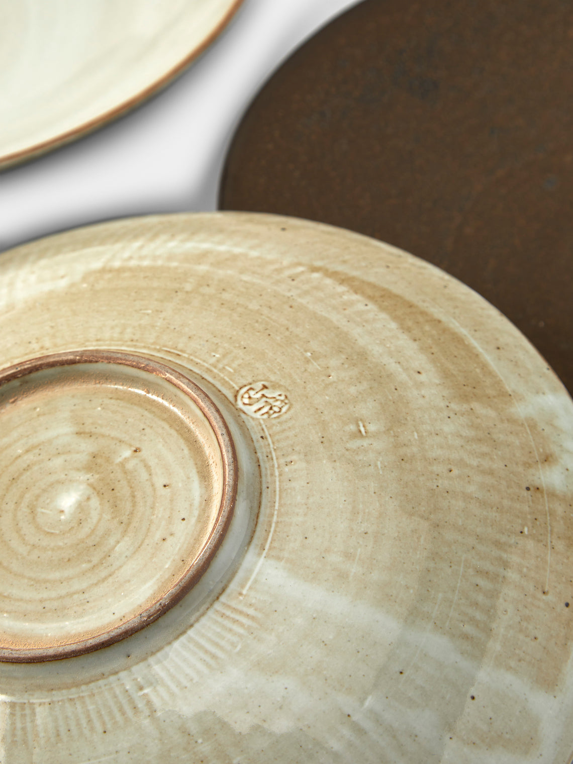 Shin Kibok - Concave Ceramic Plates (Set of 4) - Beige - ABASK