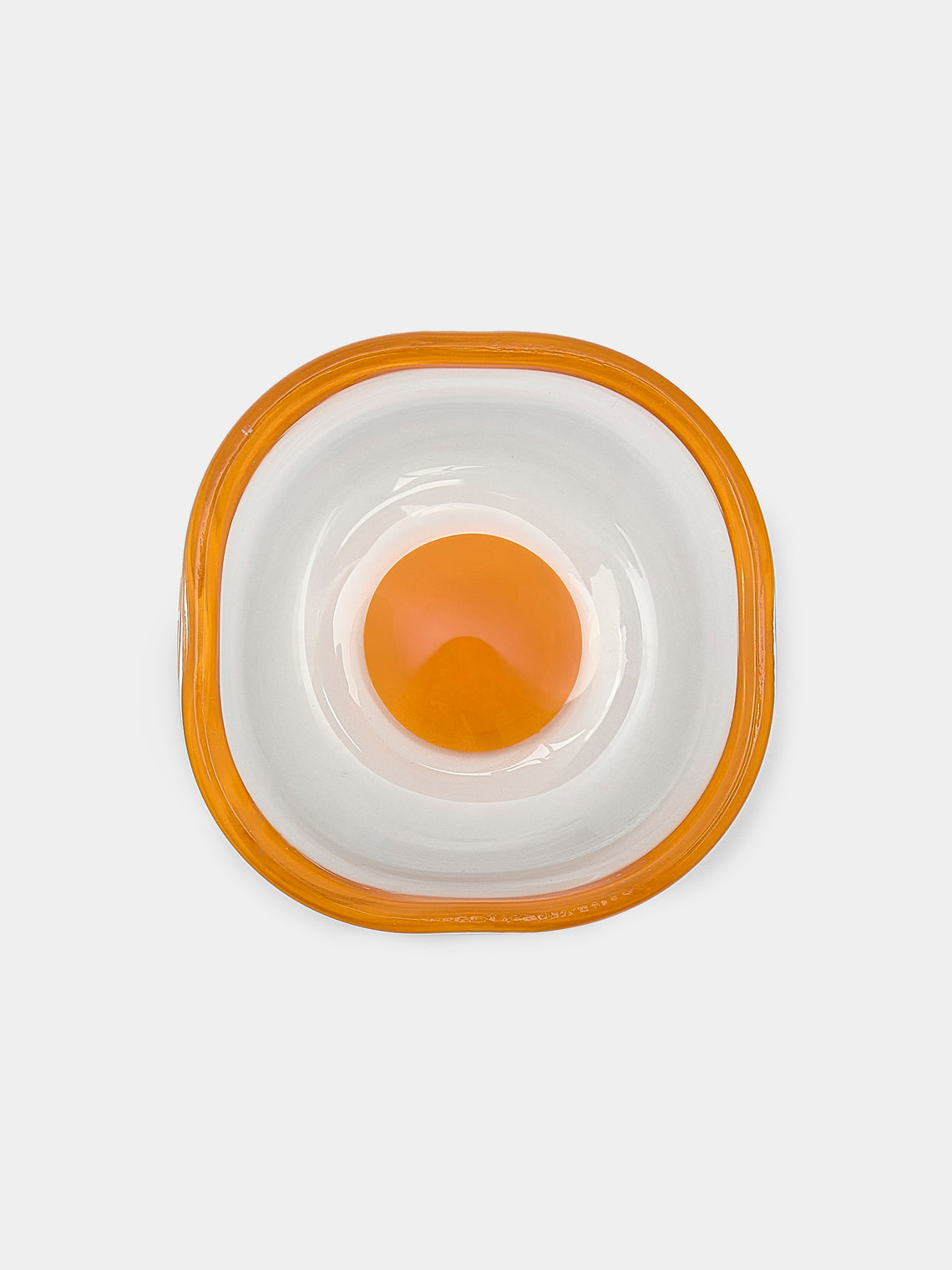 Antique and Vintage - 1980s Venini Murano Glass Ashtray - Orange - ABASK